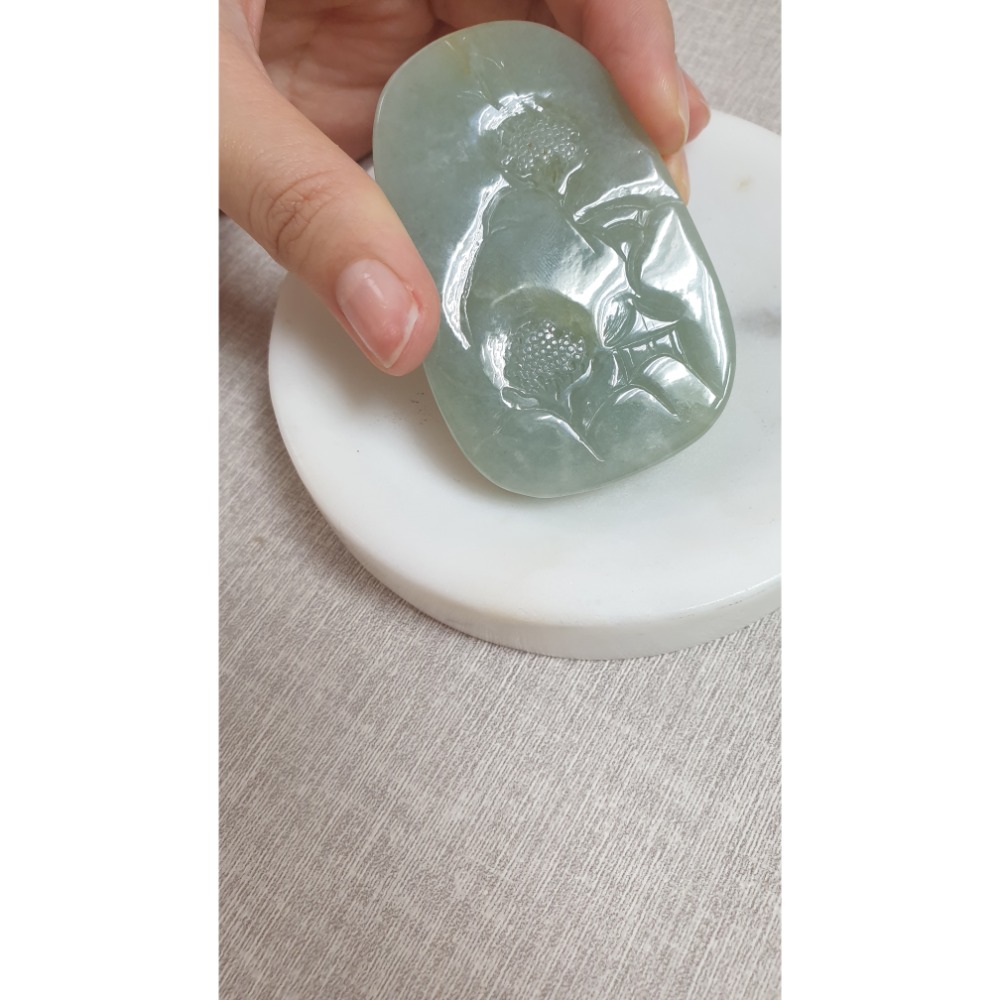 逸品軒～天然緬甸玉A貨-Z6268-黃翡山水貴人墜子  長68.6mm寬44.5mm厚12.9mm  💰特價2800元-細節圖4