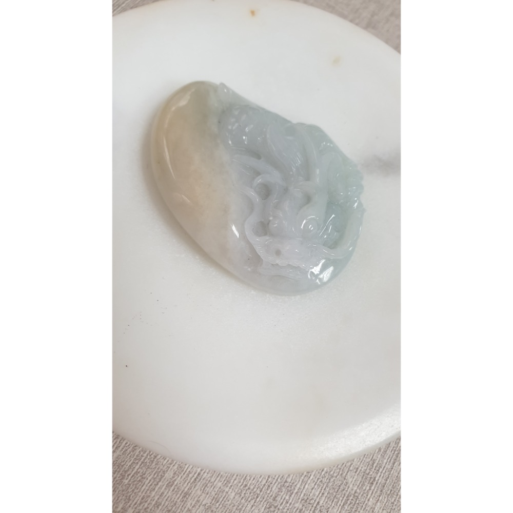 逸品軒～天然緬甸玉A貨-Z6272-細糯龍牌墜子  長52.5mm寬38.6mm厚12mm  💰特價1980元-細節圖5