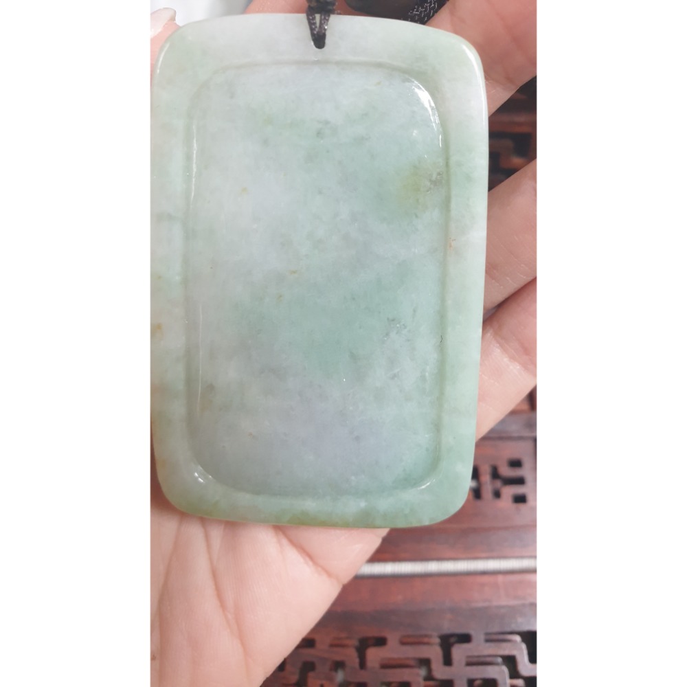 逸品軒～天然緬甸玉A貨-Z6285-龍牌墜子  長68.4mm寬43.2mm厚13.1mm  💰特價1500元-細節圖5