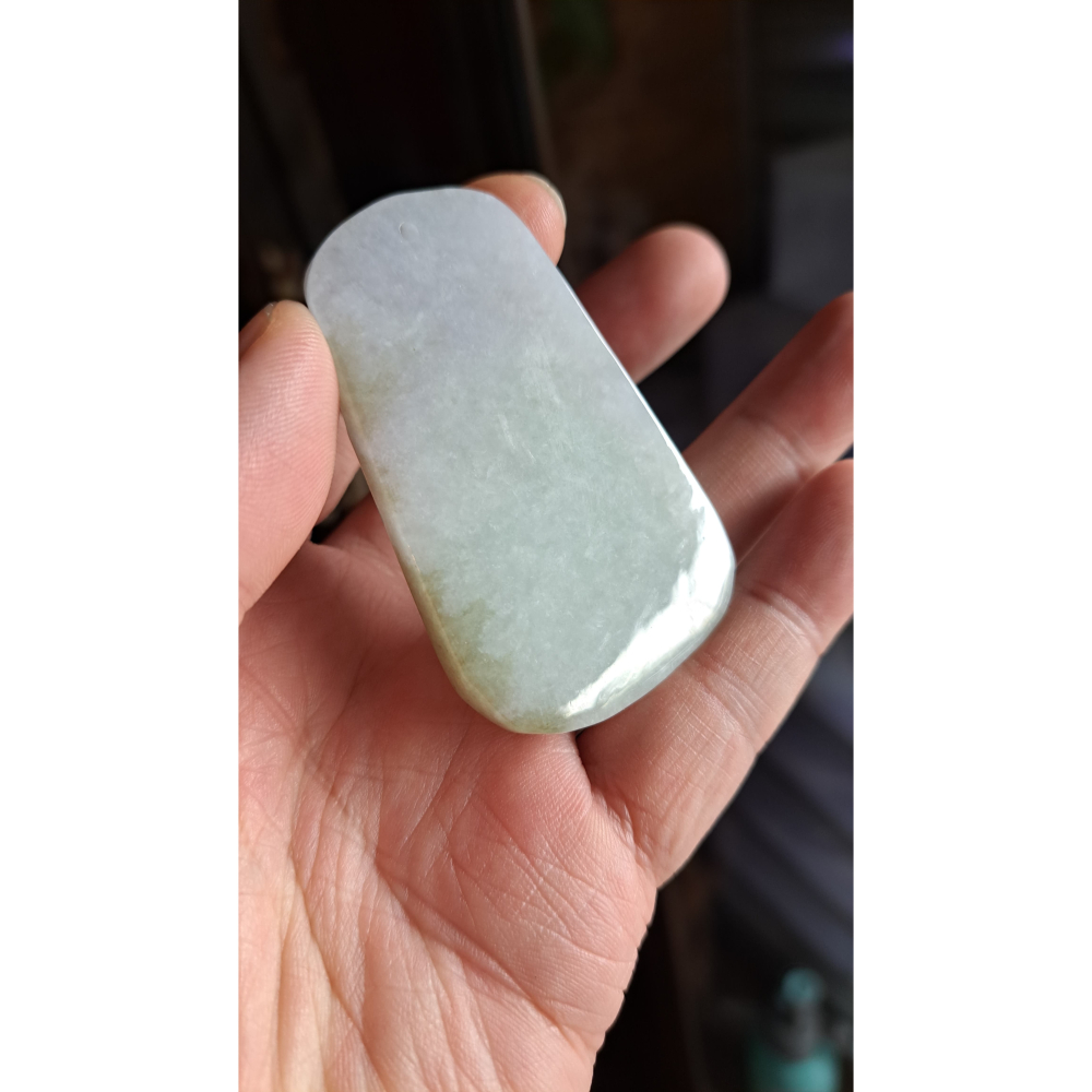 逸品軒~天然緬甸玉A貨-R2179-龍如意墜子 長64.1mm寬39.8mm厚13.8mm 雕如意及三爪龍。 龍如意祥雲-細節圖4