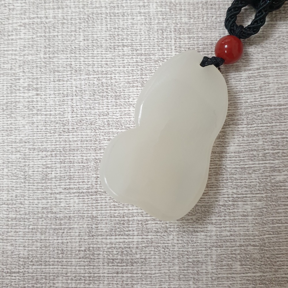 逸品軒～和田玉如意墜子-Z6519 長36.4mm寬22.5mm厚9.6mm-細節圖3