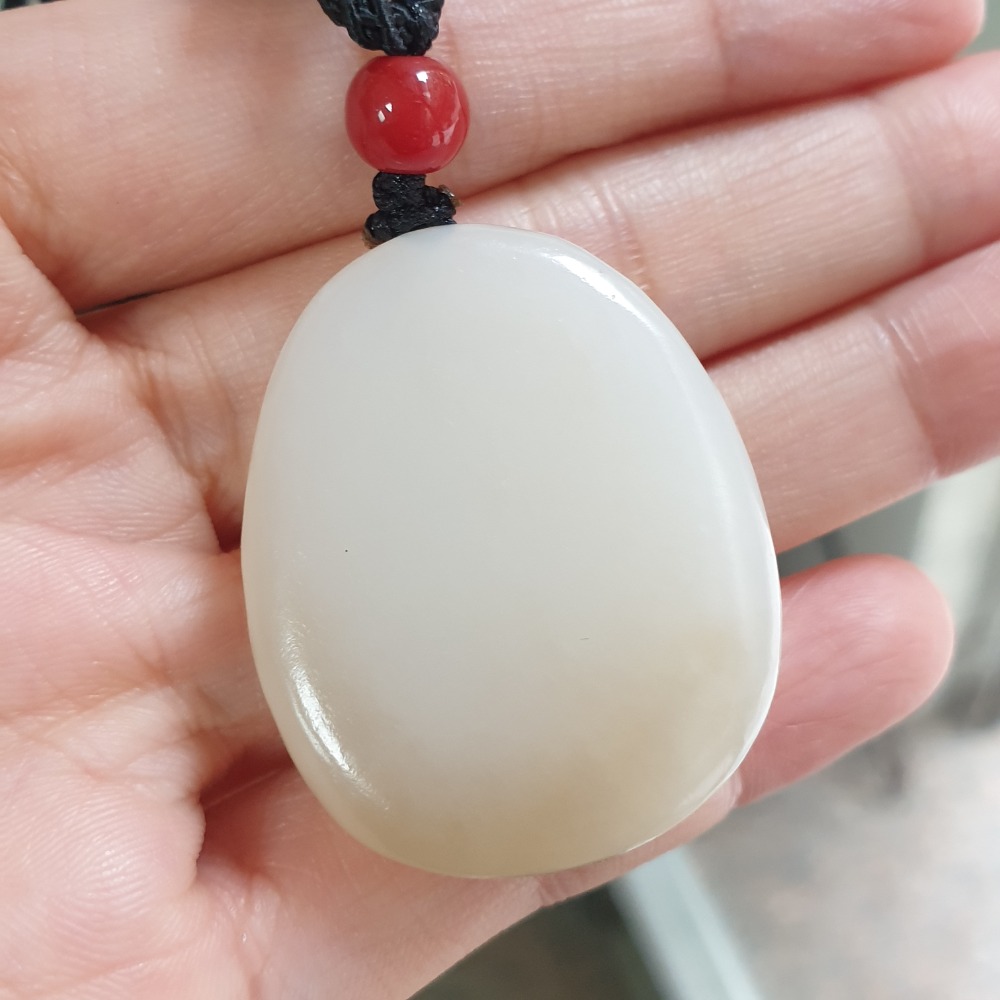 逸品軒～和田玉佛公墜子-Z6521 長34.4mm寬28.1mm厚10.6mm-細節圖5