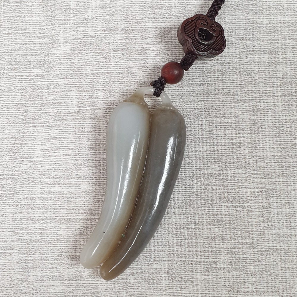 逸品軒～和田玉辣椒墜子-Z6529 長53.4mm寬22.2mm厚12mm-細節圖2