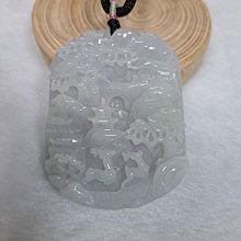 逸品軒~天然緬甸玉A貨  -Z6537春彩山水梅花鹿  長54.6mm寬45mm厚12.7mm  💰特價1800元-細節圖3