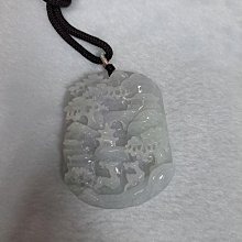 逸品軒~天然緬甸玉A貨  -Z6537春彩山水梅花鹿  長54.6mm寬45mm厚12.7mm  💰特價1800元-細節圖4