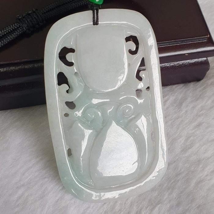 天然緬甸玉A貨-Z6541-武財神墜子(趙公明) 長76.4mm寬46.6mm厚12.2mm 💰特價2500元-細節圖4