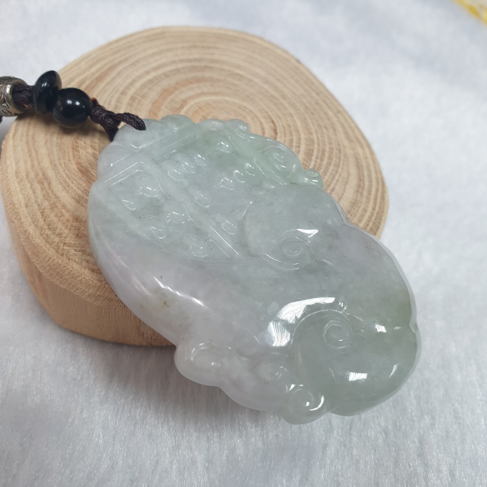 逸品軒～天然緬甸玉A貨-如意算盤墜子-Z6609 長53.9mm寬36.3mm厚6.5mm ♥️售價800元-細節圖2