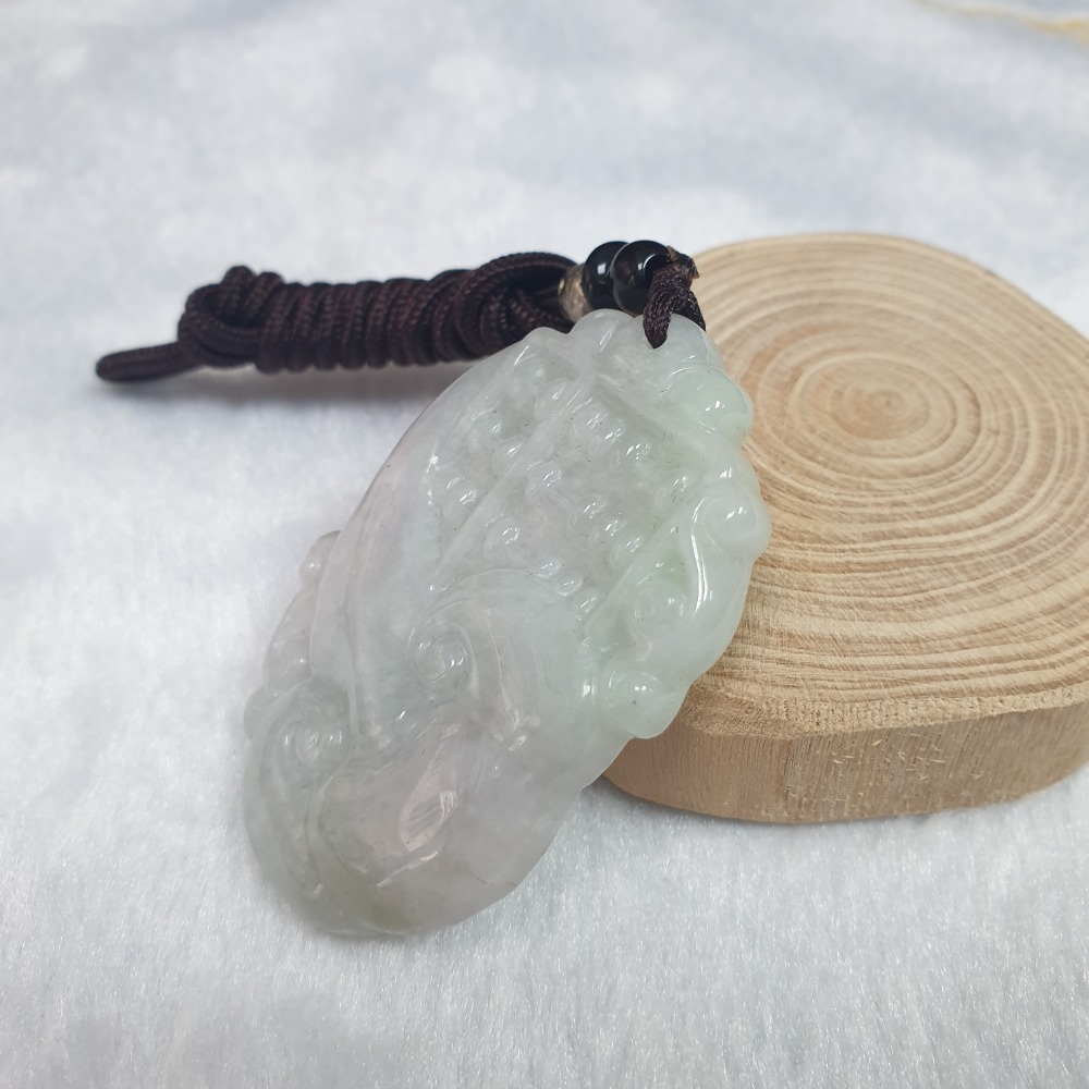 逸品軒～天然緬甸玉A貨-如意算盤墜子-Z6609 長53.9mm寬36.3mm厚6.5mm ♥️售價800元-細節圖3