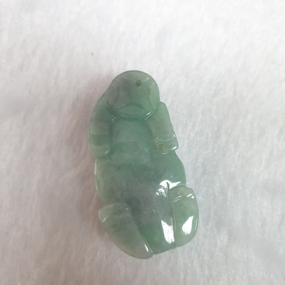 逸品軒～天然緬甸玉A貨-Z6612-牛墜子/小擺件 長40.7mm寬20.7mm厚9.6mm 💰售價1800元-細節圖5