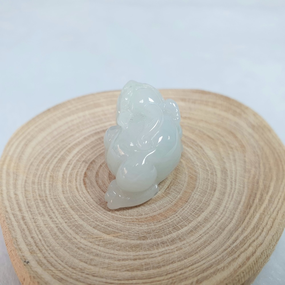 逸品軒～天然緬甸玉A貨-Z6666-細糯貔貅貔貅小擺件/墜子 長25.1mm寬16.2mm厚14.1mm-細節圖5