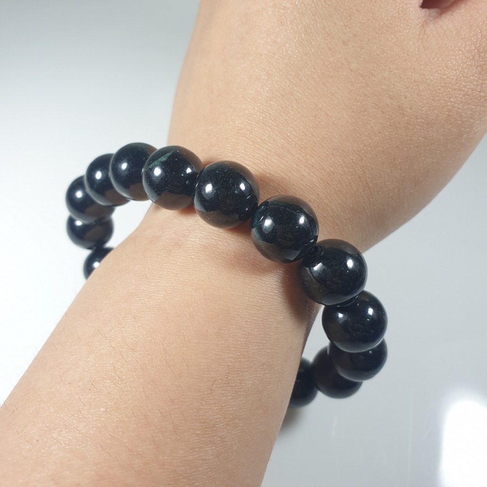 逸品軒～天然翡翠A貨-C2032-瓜料手串  珠寬11.8mm• 適合手腕16公分配戴-細節圖3