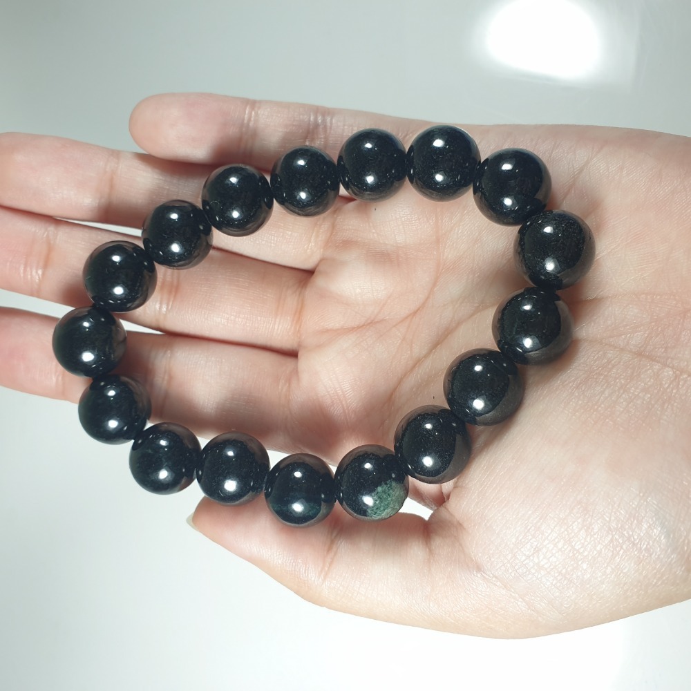 逸品軒～天然翡翠A貨-C2032-瓜料手串  珠寬11.8mm• 適合手腕16公分配戴-細節圖5