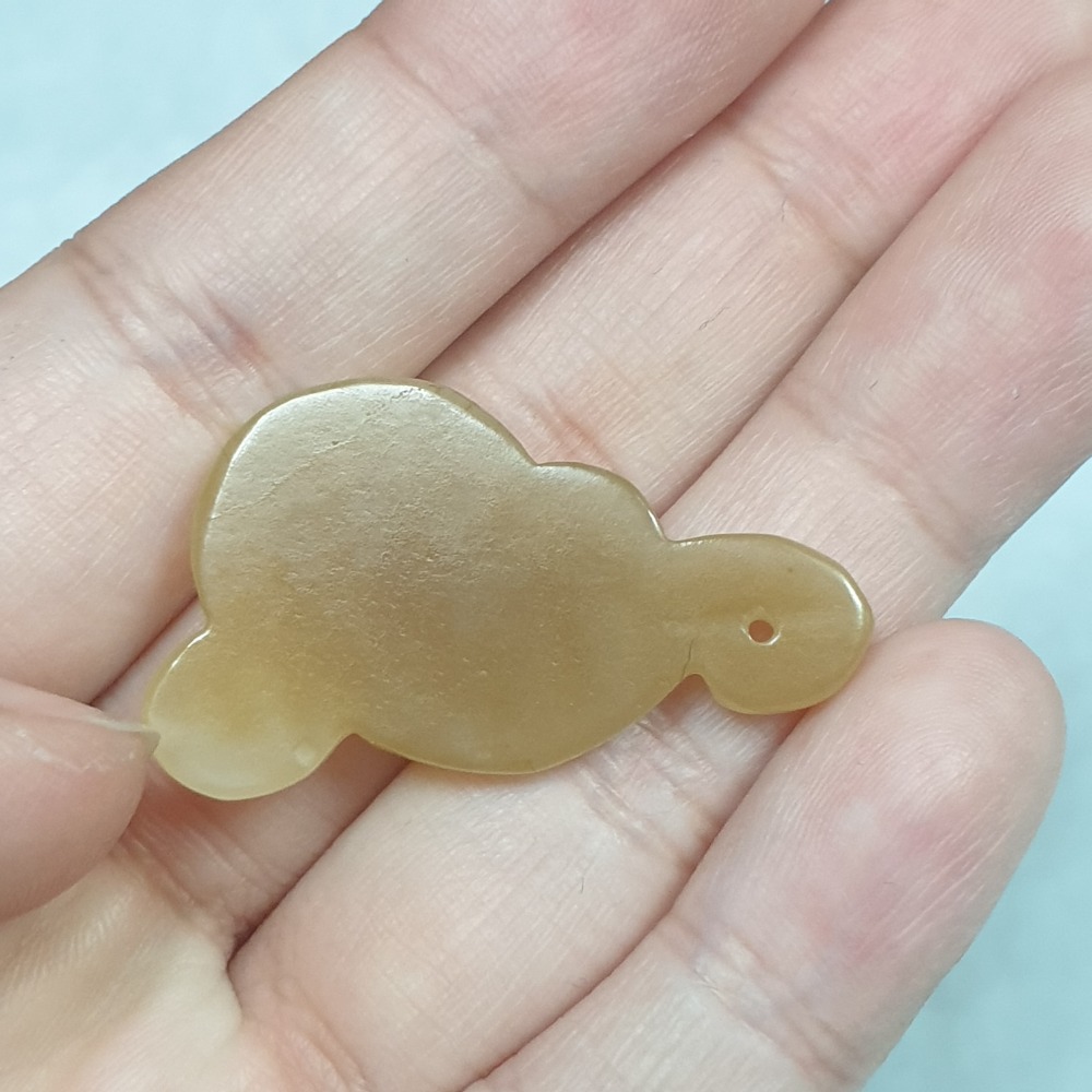 逸品軒～天然和田玉-O0457-和田玉如意吊飾/掛件/包掛 長33.2mm寬18.7mm厚4.8mm 💰售價1200元-細節圖2