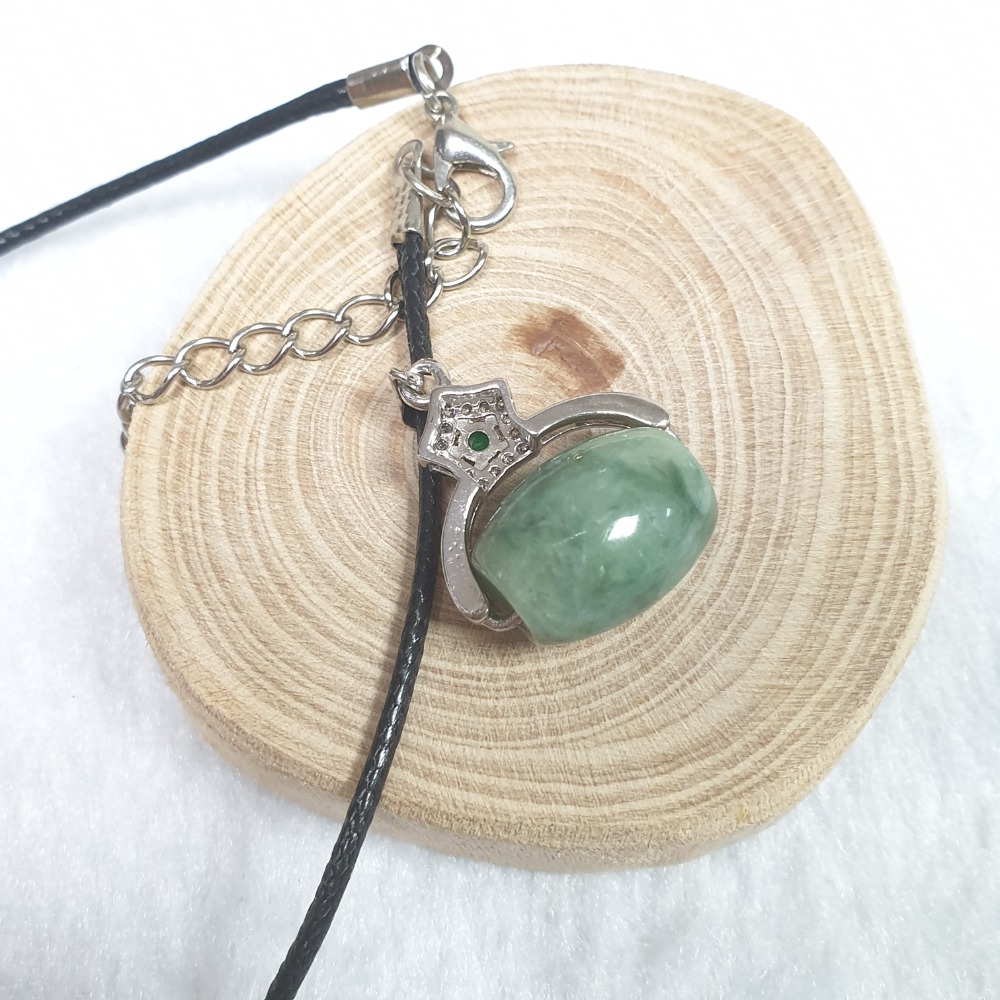 逸品軒～天然緬甸玉A貨-Z6724-胖路路通墜子 直徑15.5mm厚11.9mm 💰售價350元-細節圖3