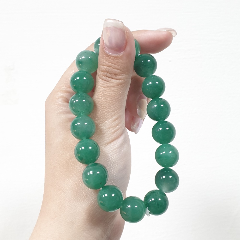 逸品軒~天然石英岩玉-C2059-非洲翠手珠 珠寬約12.2mm適合手腕16.5公分配戴 售價2500元-細節圖6