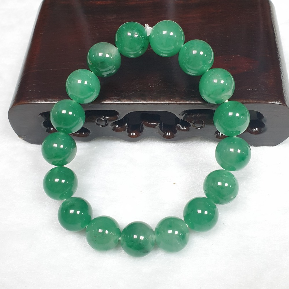 逸品軒~天然石英岩玉-C2059-非洲翠手珠 珠寬約12.2mm適合手腕16.5公分配戴 售價2500元-細節圖7