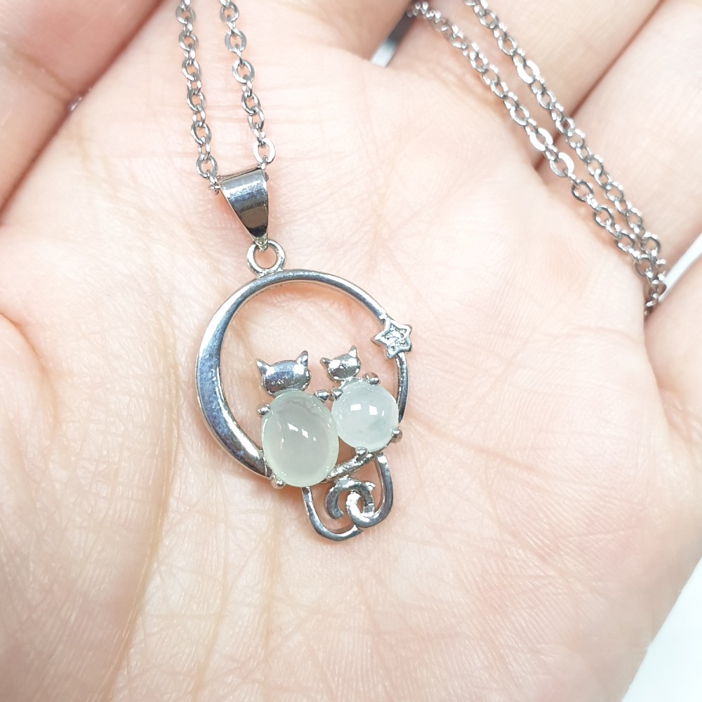 逸品軒～天然緬甸玉A貨-Z6803-翡翠飾品三件套組  內含項鍊／耳釘／可調式戒指-細節圖3