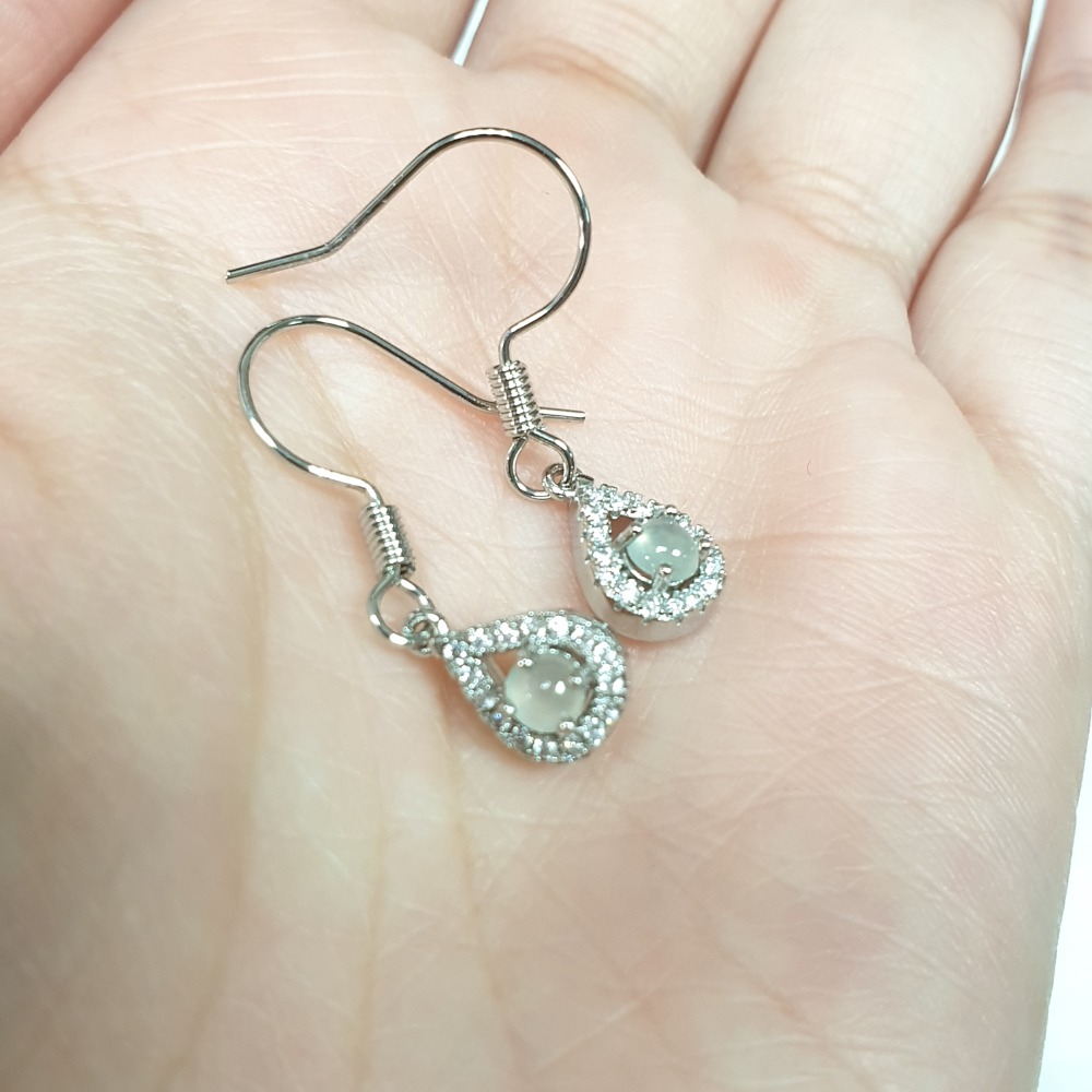 逸品軒～天然緬甸玉A貨-Z6803-翡翠飾品三件套組  內含項鍊／耳釘／可調式戒指-細節圖5