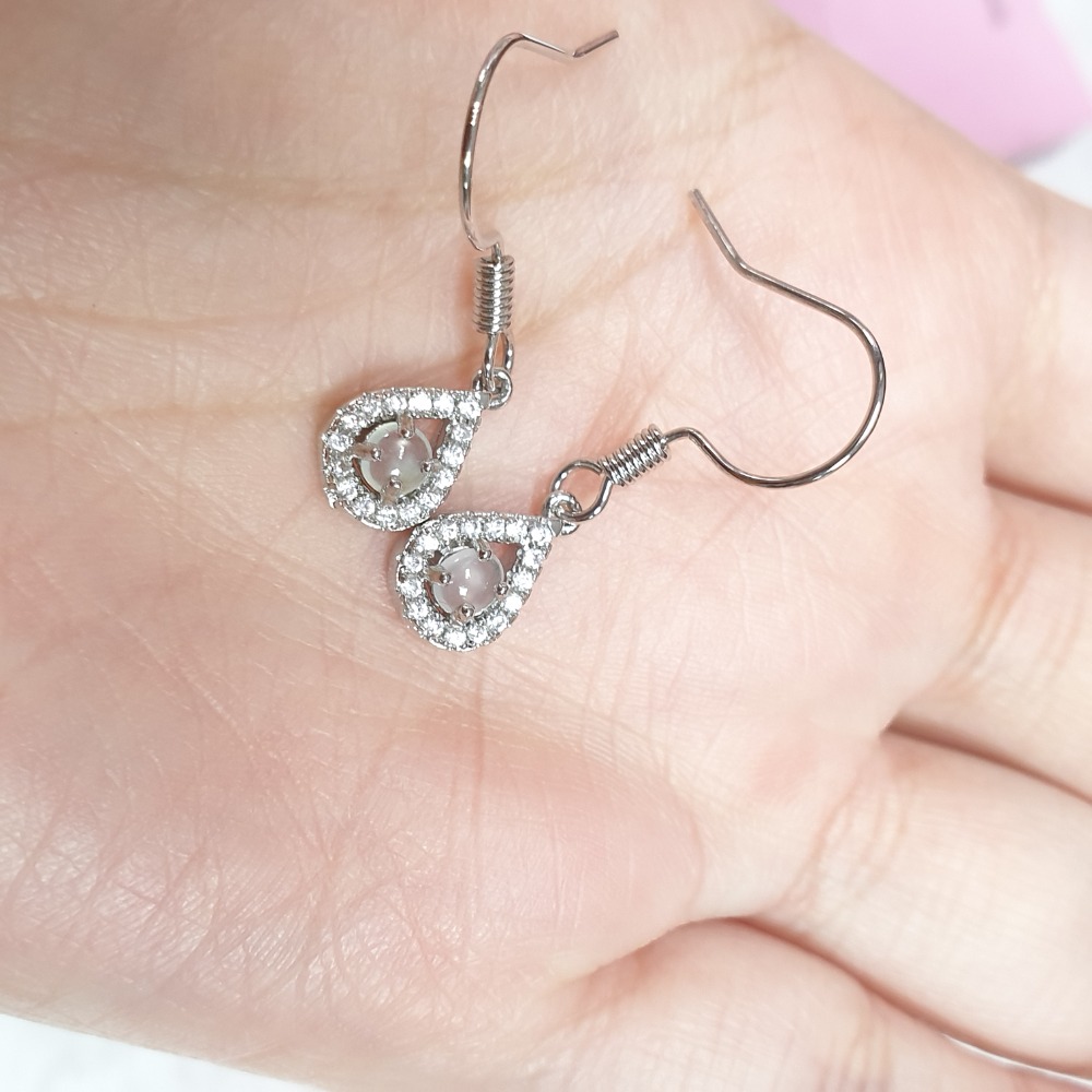 逸品軒～天然緬甸玉A貨-Z6805-翡翠飾品三件套組  內含項鍊／耳釘／可調式戒指-細節圖5