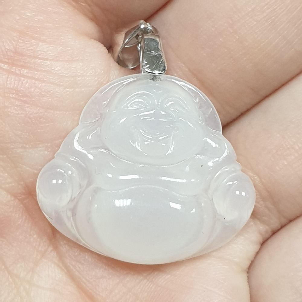 逸品軒～天然緬甸玉A貨-Z6879-冰細糯佛公墜子 長21.3mm寬24.7mm厚5.5mm 💰售價2200元-細節圖4