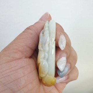 逸品軒~天然緬甸玉A貨-Z6948-淡綠帶黃翡荷包滿滿墜子-細節圖2