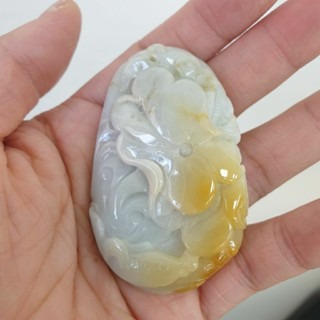 逸品軒~天然緬甸玉A貨-Z6948-淡綠帶黃翡荷包滿滿墜子-細節圖7