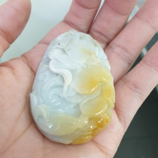 逸品軒~天然緬甸玉A貨-Z6948-淡綠帶黃翡荷包滿滿墜子-細節圖8