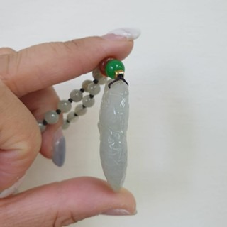 逸品軒~天然緬甸玉A貨-Z6950-冰糯龍魚墜子-細節圖8