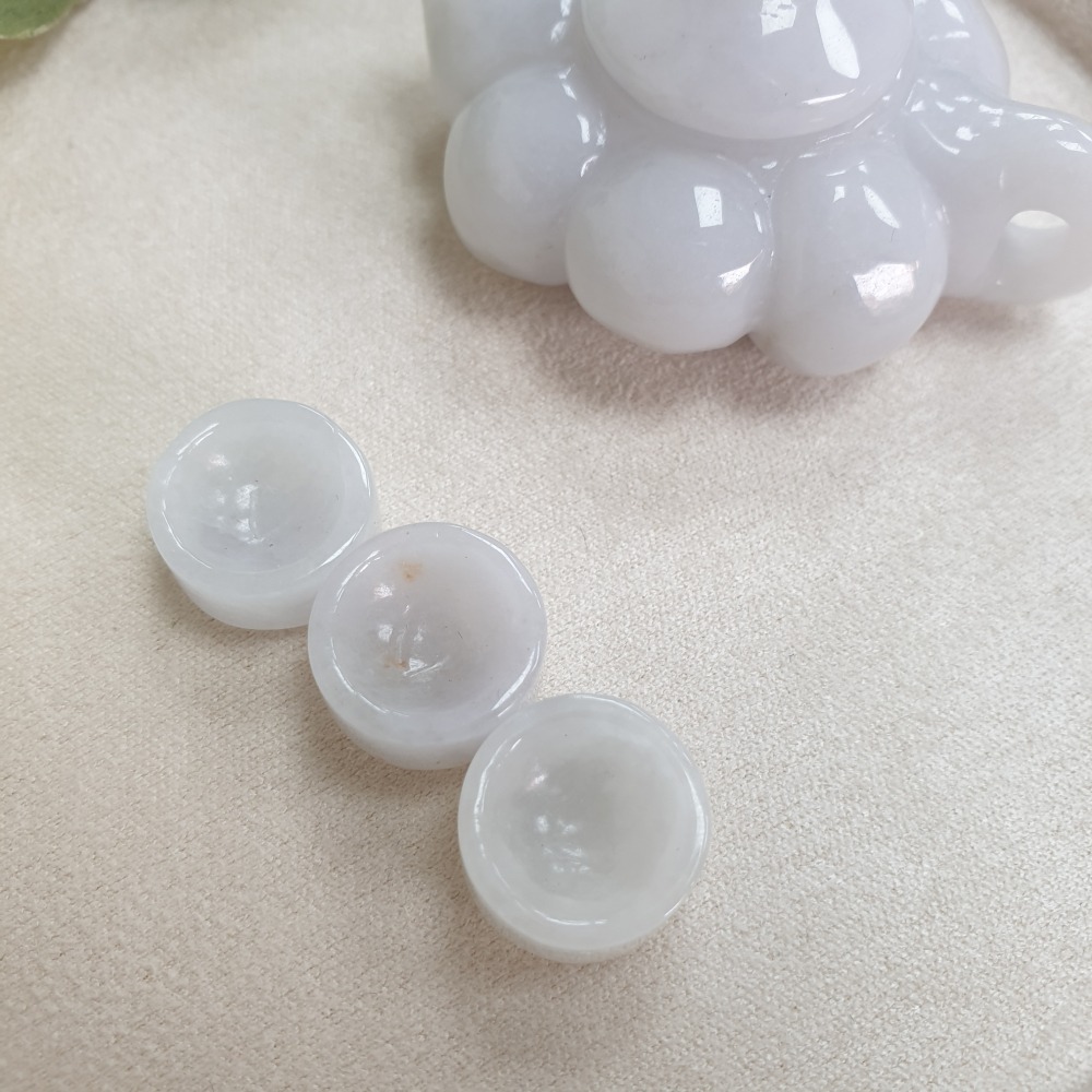 逸品軒～天然緬甸玉A貨-O0500細糯南瓜茶壺組擺件 茶壺長51.4mm寬40.4mm厚15.2mm-細節圖5