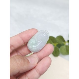 逸品軒～天然緬甸玉A貨-Z7054-淡綠如意墜子✅️長約33.4mm寬約19.6mm厚約6.7mm-細節圖7