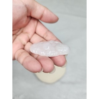 逸品軒～天然緬甸玉A貨-Z7079-冰糯白翡彌勒佛墜子✅️長約47.4mm寬約28.1mm厚約5.7mm-細節圖7