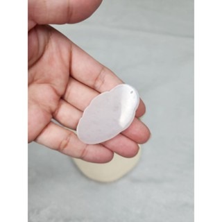 逸品軒～天然緬甸玉A貨-Z7079-冰糯白翡彌勒佛墜子✅️長約47.4mm寬約28.1mm厚約5.7mm-細節圖8