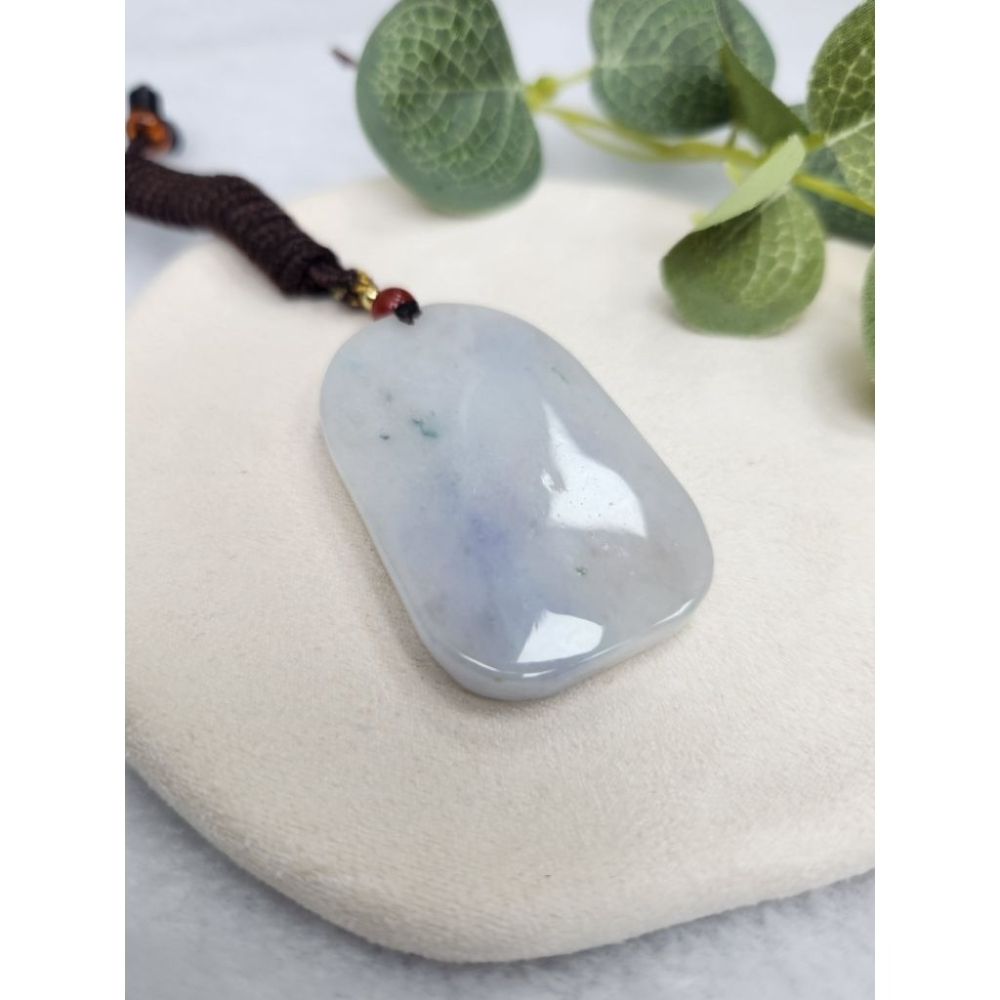 逸品軒～天然翡翠A貨-Z7104-細糯飄紫灑金梅花鹿牌墜子✅️長約49.3mm寬約31.6mm厚約6.3mm-細節圖4