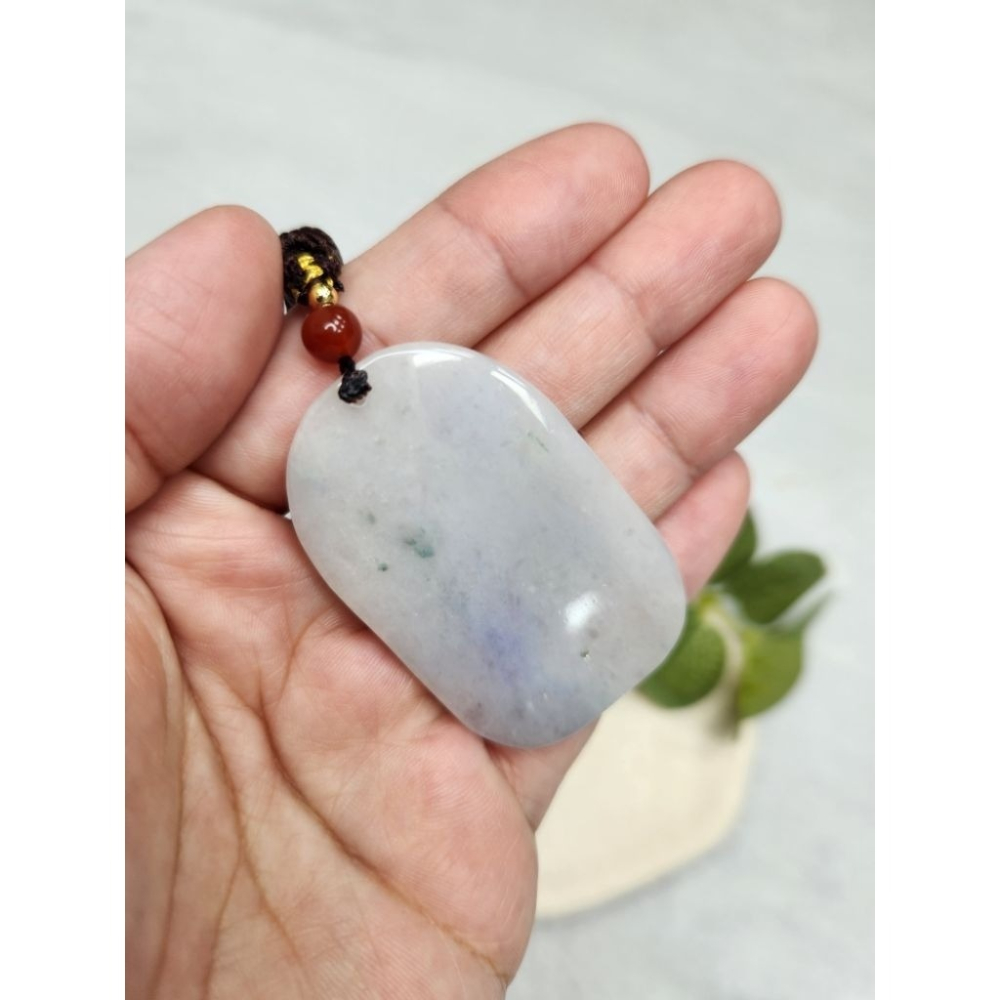 逸品軒～天然翡翠A貨-Z7104-細糯飄紫灑金梅花鹿牌墜子✅️長約49.3mm寬約31.6mm厚約6.3mm-細節圖8