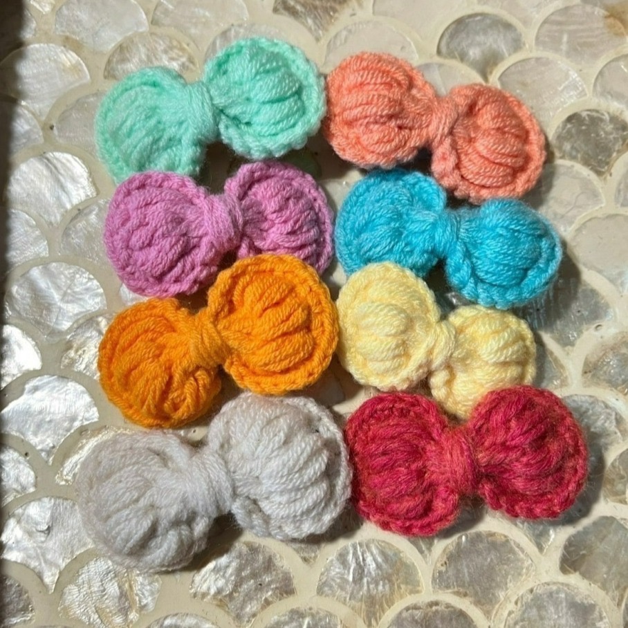 Jenny′s good life手作毛線針織蝴蝶結髮夾/髮飾-細節圖2