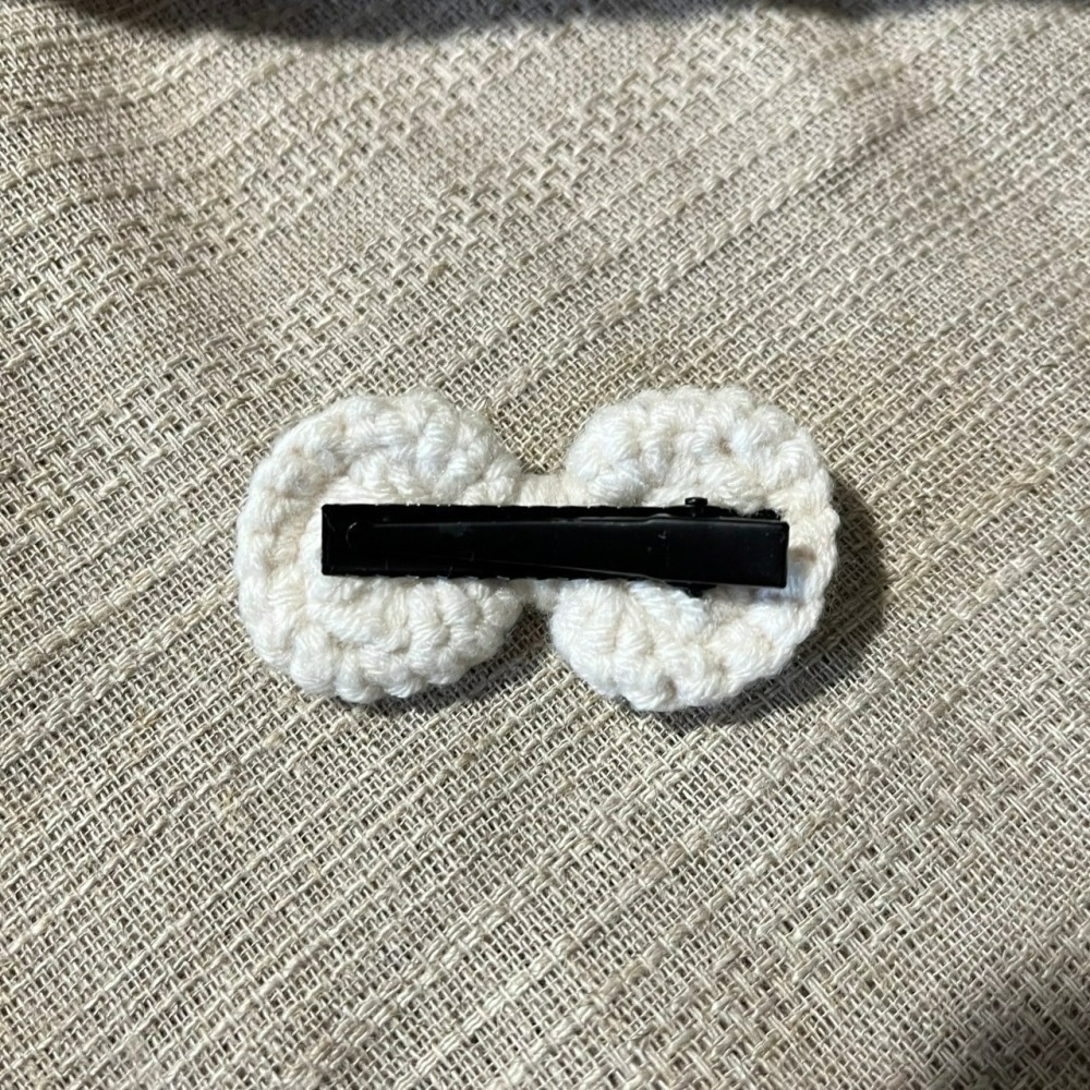 Jenny′s good life手作毛線針織蝴蝶結髮夾/髮飾-細節圖6