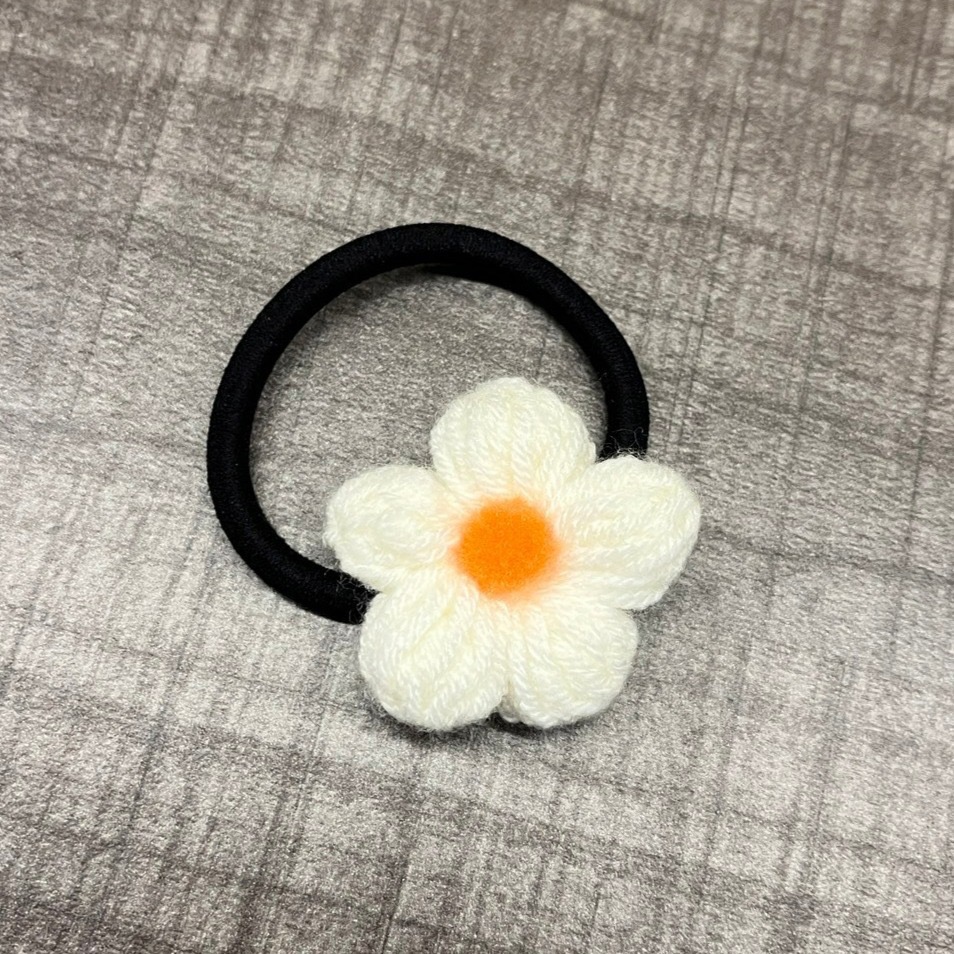 Jenny′s good life手作毛線針織泡芙小花髮圈-規格圖7