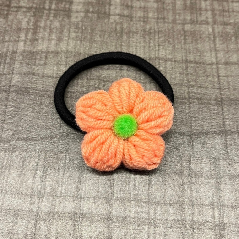 Jenny′s good life手作毛線針織泡芙小花髮圈-規格圖7