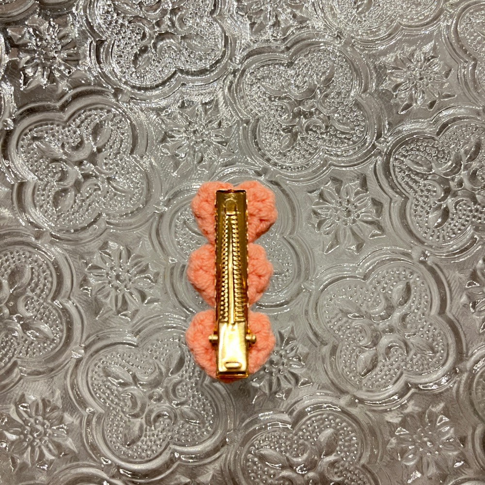 Jenny′s good life手作毛線針織愛心髮夾 邊夾 髮飾-細節圖6