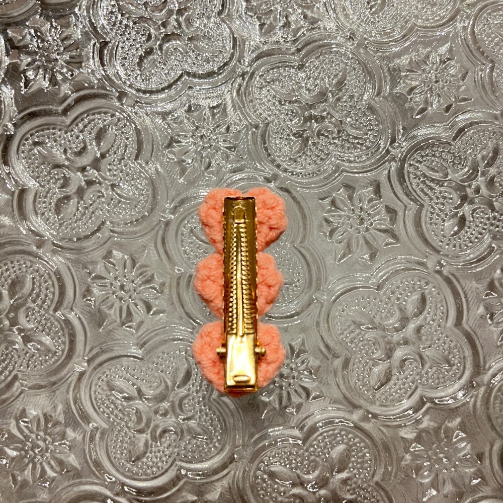 Jenny′s good life手作毛線針織愛心髮夾 邊夾 髮飾-細節圖6