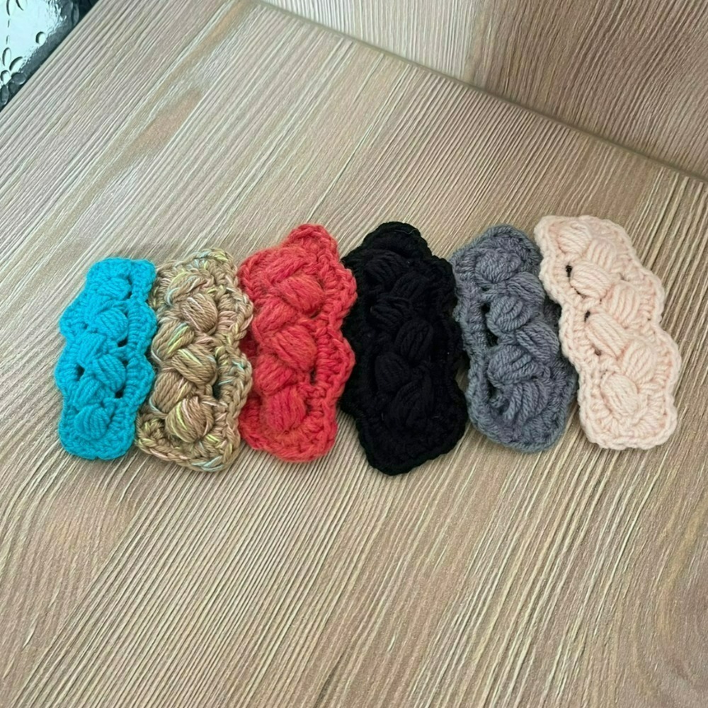 Jenny′s good life手作毛線針織編織紋髮夾-細節圖2