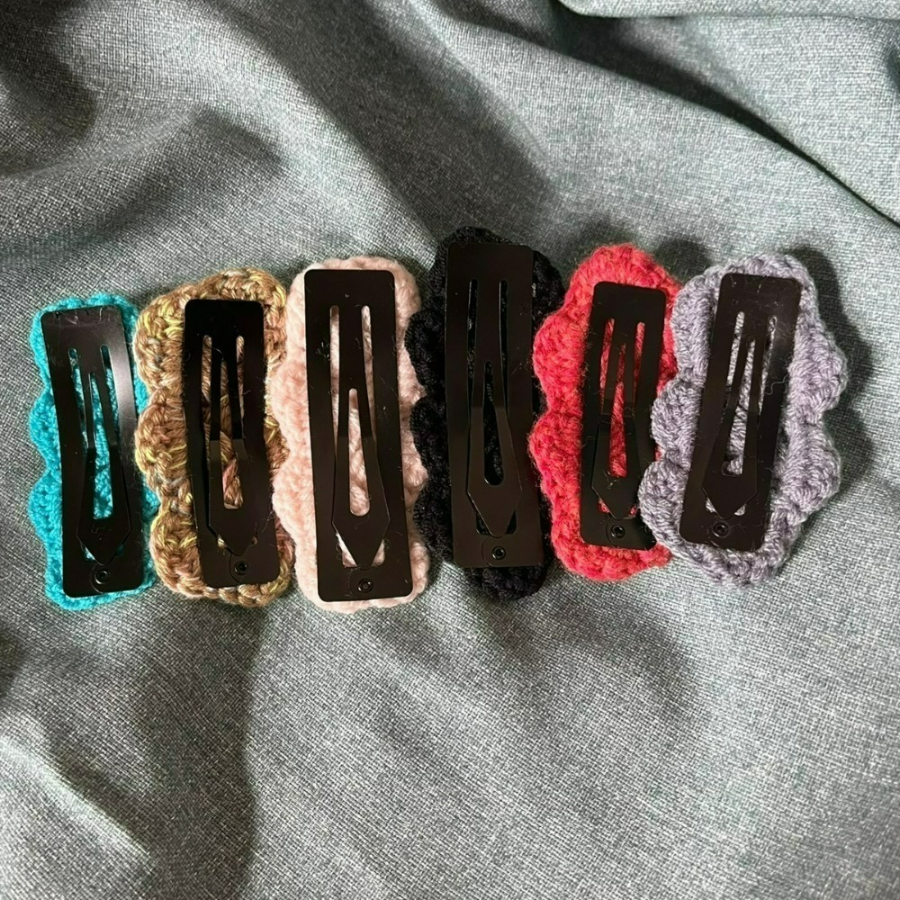 Jenny′s good life手作毛線針織編織紋髮夾-細節圖3