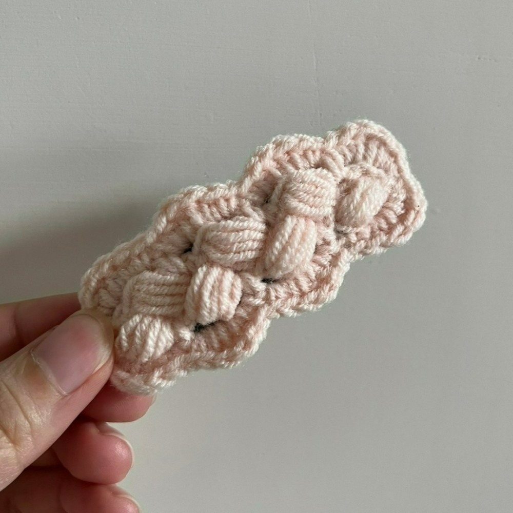 Jenny′s good life手作毛線針織編織紋髮夾-細節圖6