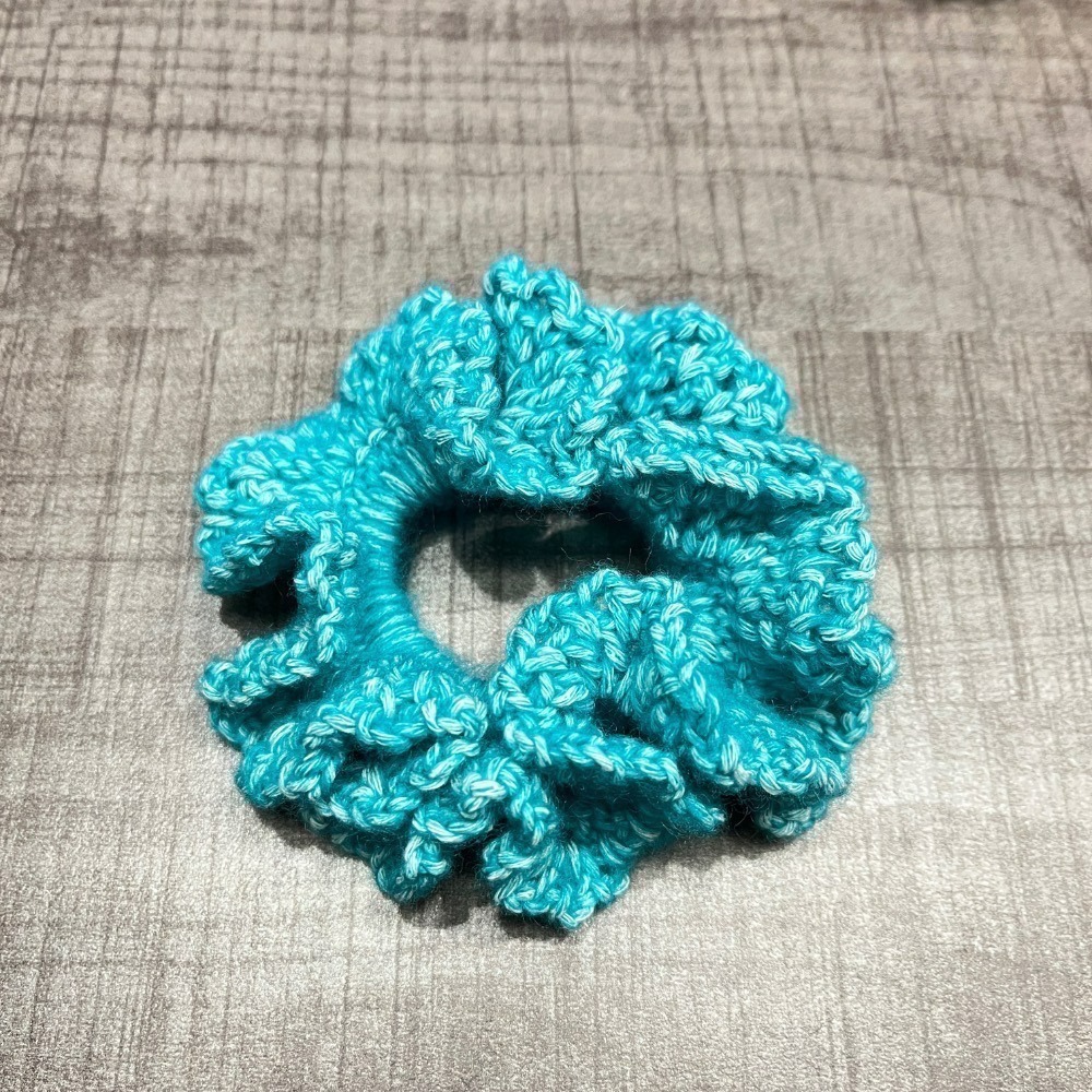 Jenny′s good life手作毛線針織花邊髮圈/大腸圈/髮飾-細節圖3