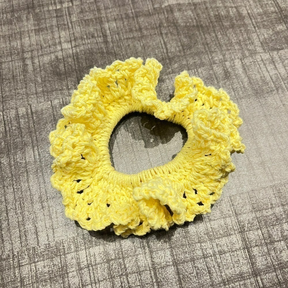 Jenny′s good life手作毛線針織花邊髮圈/大腸圈/髮飾-細節圖3