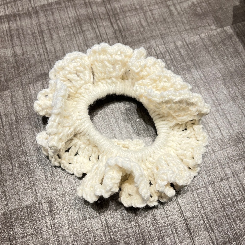 Jenny′s good life手作毛線針織花邊髮圈/大腸圈/髮飾-規格圖7