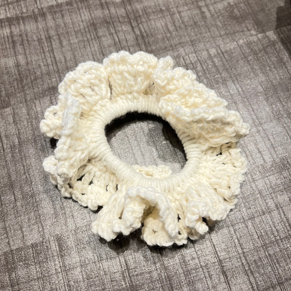 Jenny′s good life手作毛線針織花邊髮圈/大腸圈/髮飾-規格圖7