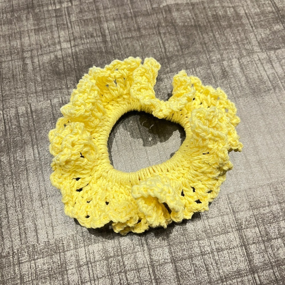 Jenny′s good life手作毛線針織花邊髮圈/大腸圈/髮飾-規格圖7