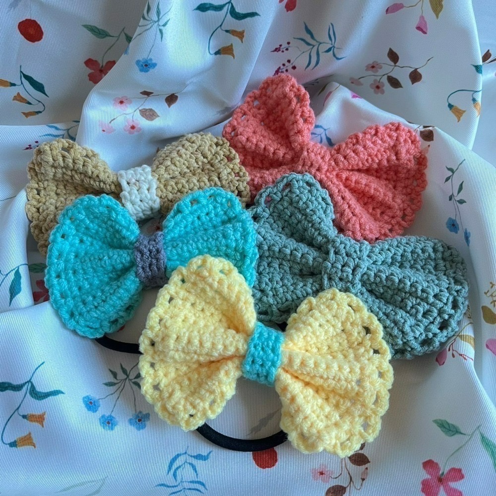 Jenny′s good life手作毛線針織蝴蝶結髮圈/髮飾-細節圖2