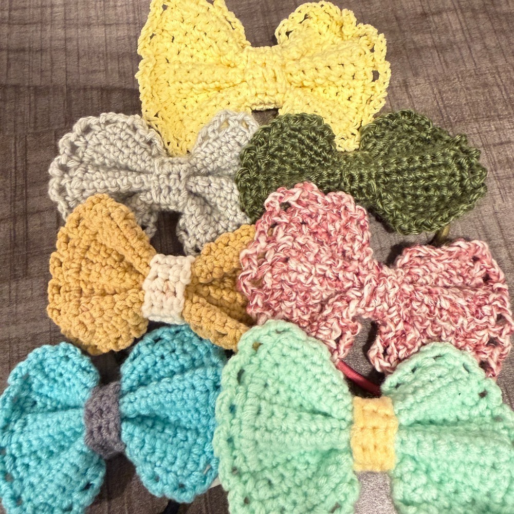 Jenny′s good life手作毛線針織蝴蝶結髮圈/髮飾-細節圖2